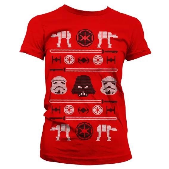 Star Wars AT-AT X-Mas Knit Girly T-Shirt